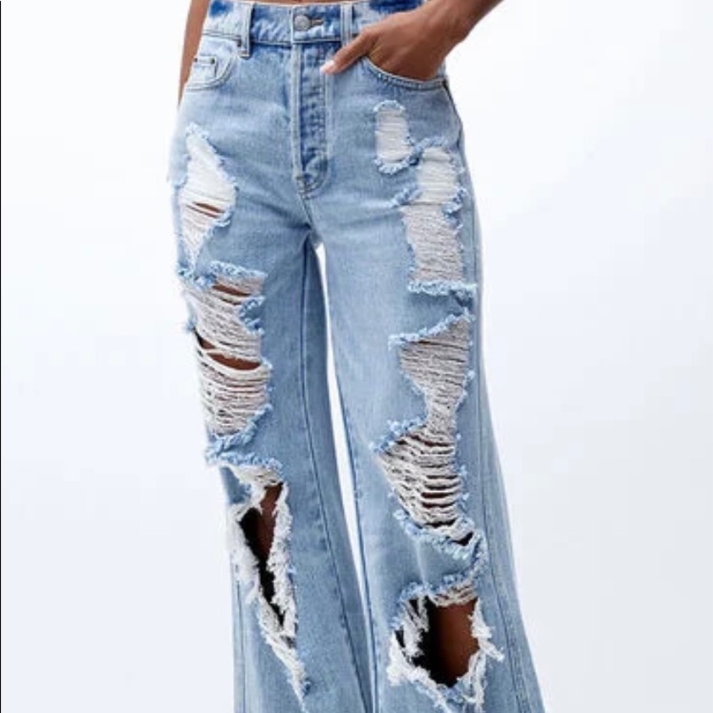 HIGHWAISTED DISTRESS PACSUN JEANS